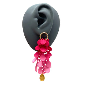Pink Floating Leaves Earrings-Earrings-Eve Balashova-Pistachios