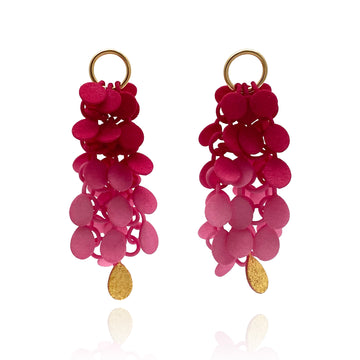 Pink Floating Leaves Earrings