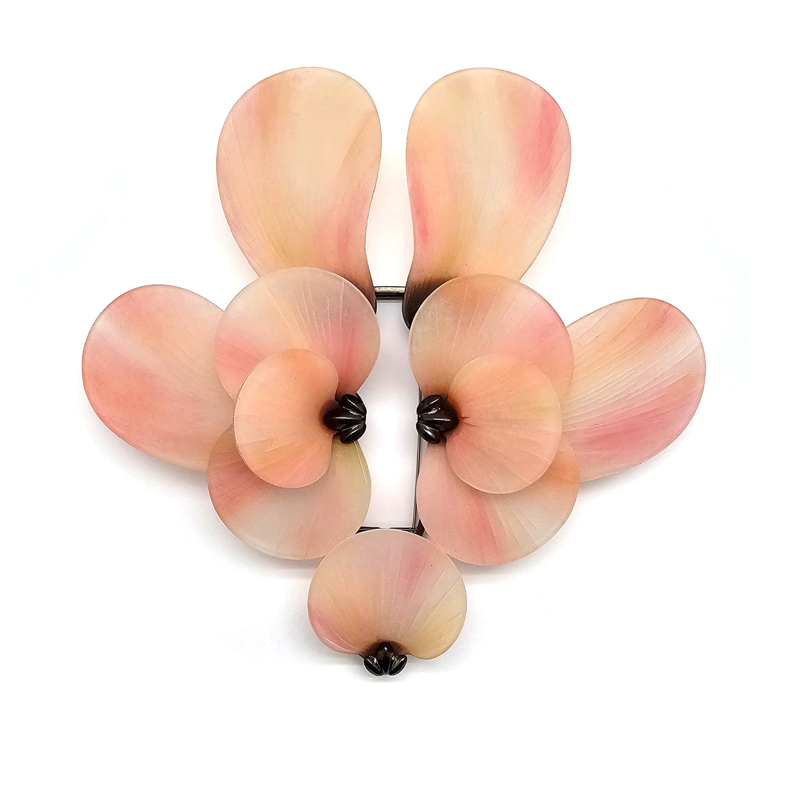Pink Floral Brooch - Pistachios