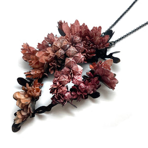 Pink Floral Necklace-Necklaces-Hanna Liljenberg-Pistachios