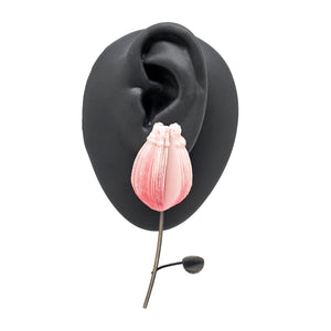 Pink Flower Paper Earrings-Earrings-Naoko Yoshizawa-Pistachios