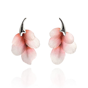 Pink Flowering Earrings-Earrings-YeJin Choi-Pistachios