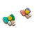 Pink & Green Bow Studs-Earrings-Nikki Couppee-Pistachios