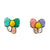 Pink & Green Bow Studs-Earrings-Nikki Couppee-Pistachios