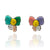 Pink & Green Bow Studs-Earrings-Nikki Couppee-Pistachios