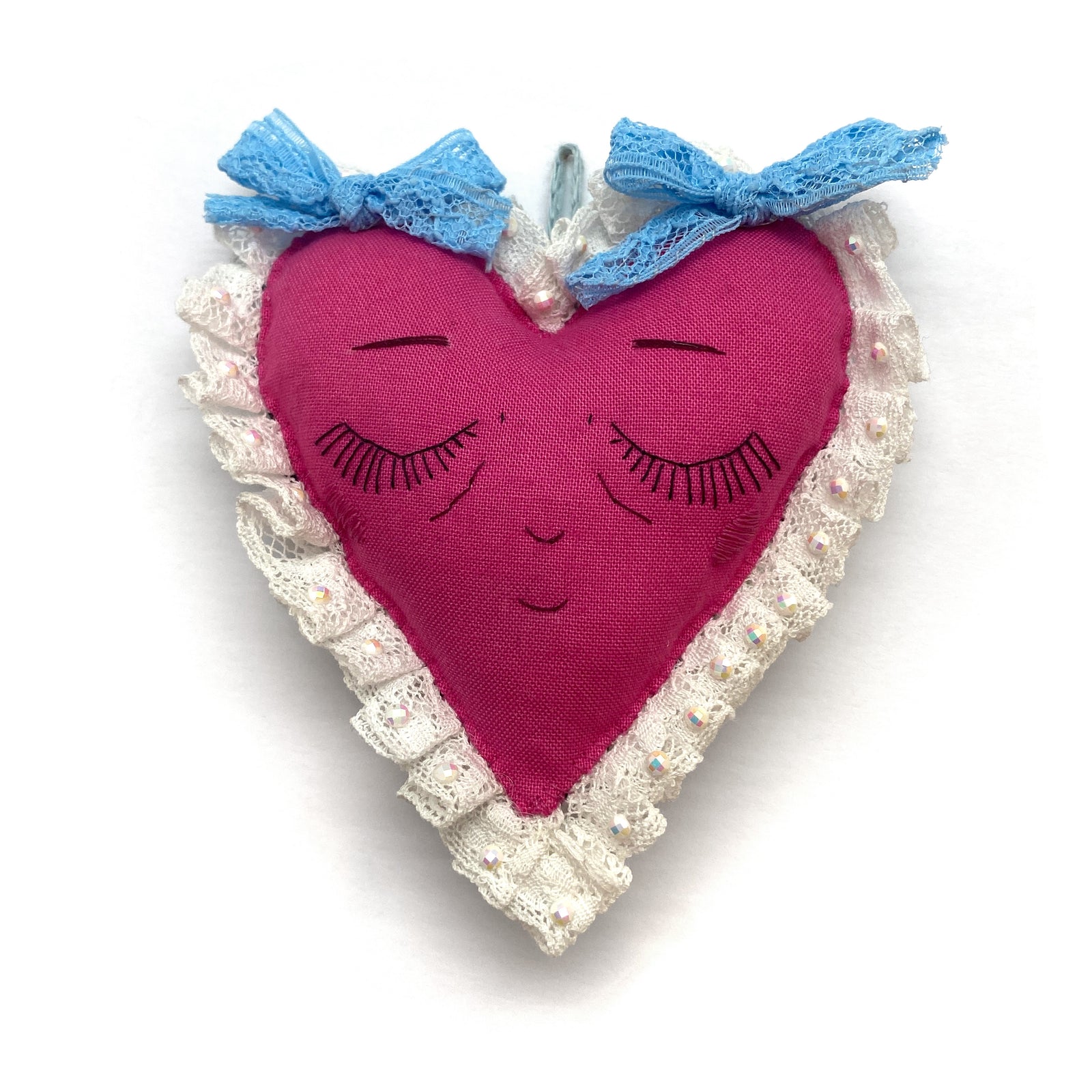 Pink Heart Brooch-Pins-Jillian Vang-Pistachios