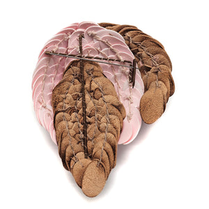 Pink Lady V Brooch-Pins-Karin Roy Andersson-Pistachios