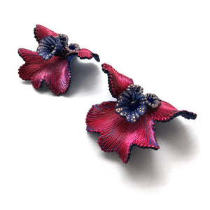 Pink Lamella Earrings-Earrings-Carina Shoshtary-Pistachios