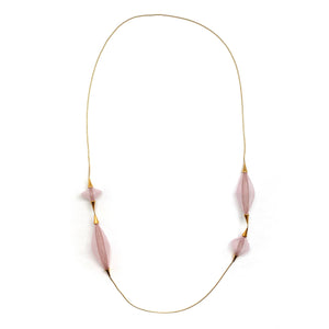Pink Nylon Bulb Necklace-Necklaces-Dorine Decayeux-Pistachios