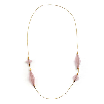 Pink Nylon Bulb Necklace