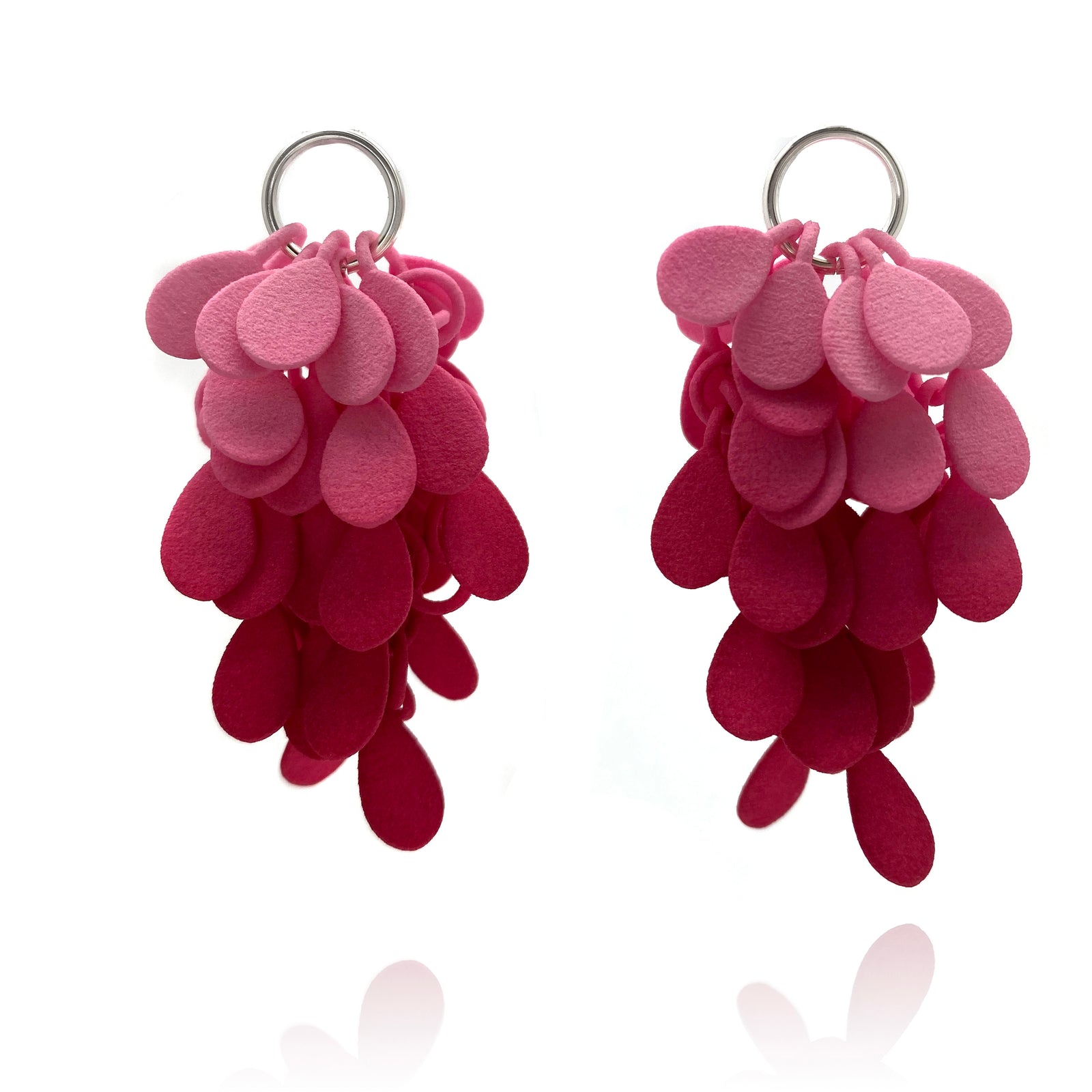 Pink Ombre Cluster Earrings-Earrings-Eve Balashova-Pistachios