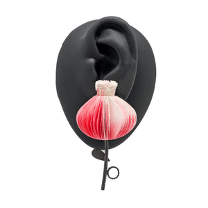 Pink Ombre Flower Paper Earrings-Earrings-Naoko Yoshizawa-Pistachios