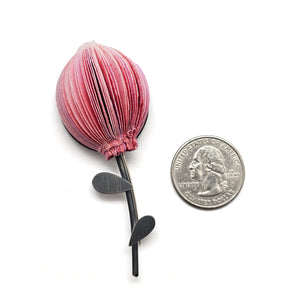 Pink Paper Flower Brooch-Pins-Naoko Yoshizawa-Pistachios