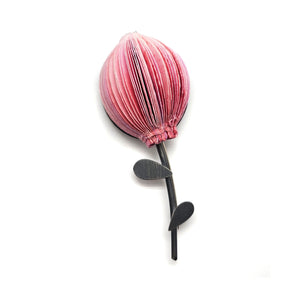 Pink Paper Flower Brooch-Pins-Naoko Yoshizawa-Pistachios