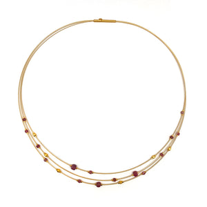 Pink Petite Collar Necklace-Necklaces-Bernd Wolf-Pistachios