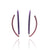 Pink & Purple 3D Bow Earrings - Round Tubing-Earrings-Ursula Muller-Pistachios