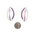 Pink & Purple 3D Bow Earrings - Round Tubing-Earrings-Ursula Muller-Pistachios