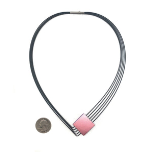 Pink & Purple "V" Necklace-Necklaces-Ursula Muller-Pistachios