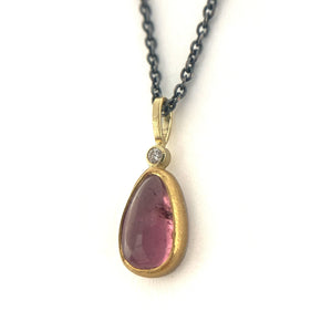 Pink Tourmaline Necklace-Necklaces-Karin Jacobson-Pistachios