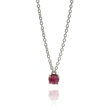 Pink Tourmaline Pendant Necklace