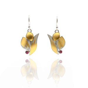 Pink Tourmaline Petal Earrings-Earrings-Judith Neugebauer-Pistachios