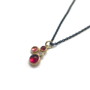 Pink Tourmaline and Diamond Necklace-Necklaces-Karin Jacobson-Pistachios
