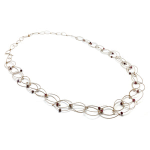 Pink Tourmaline and Nylon Necklace-Necklaces-Meghan Riley-Pistachios