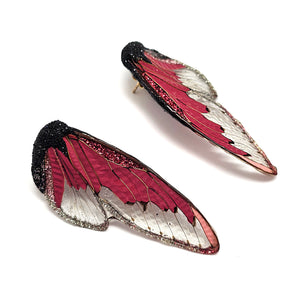 Pink Wing Earrings-Earrings-Märta Mattsson-Pistachios