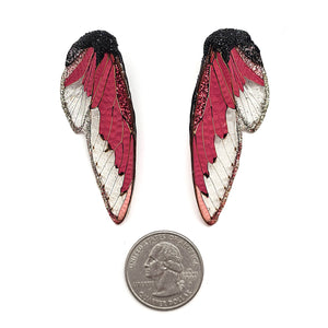 Pink Wing Earrings-Earrings-Märta Mattsson-Pistachios