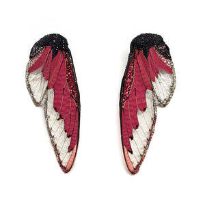 Pink Wing Earrings-Earrings-Märta Mattsson-Pistachios