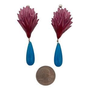 Pink and Blue Aluminum Earrings-Earrings-Eunseok Han-Pistachios