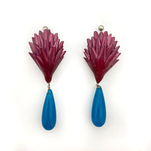 Pink and Blue Aluminum Earrings-Earrings-Eunseok Han-Pistachios