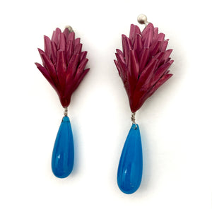 Pink and Blue Aluminum Earrings-Earrings-Eunseok Han-Pistachios