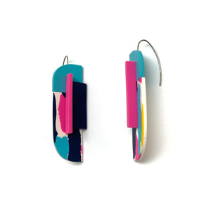 Pink and Blue Clay Earrings-Earrings-Nina Zabal-Pistachios