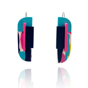 Pink and Blue Clay Earrings-Earrings-Nina Zabal-Pistachios
