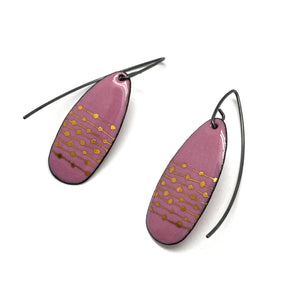 Pink and Gold Enamel Earrings-Earrings-Jenne Rayburn-Pistachios