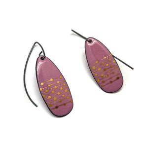 Pink and Gold Enamel Earrings-Earrings-Jenne Rayburn-Pistachios