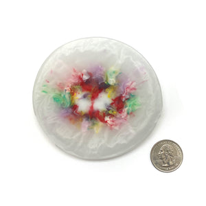 Pink and Red Large Oval Brooch-Pins-Asami Watanabe-Pistachios
