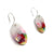 Pink and Red Oval Drop Earrings-Earrings-Asami Watanabe-Pistachios