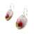 Pink and Red Oval Drop Earrings-Earrings-Asami Watanabe-Pistachios
