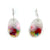 Pink and Red Oval Drop Earrings-Earrings-Asami Watanabe-Pistachios