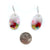 Pink and Red Oval Drop Earrings-Earrings-Asami Watanabe-Pistachios