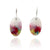 Pink and Red Oval Drop Earrings-Earrings-Asami Watanabe-Pistachios