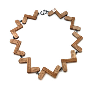 Pink and Yellow Geometric Necklace-Necklaces-Karen Vanmol-Pistachios