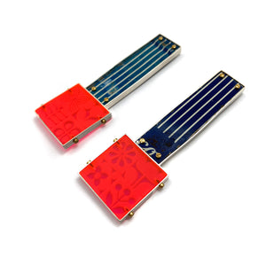 Pinstriped Bell Bottoms of My Dreams Earrings-Earrings-Carin Jones-Pistachios