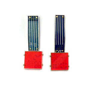 Pinstriped Bell Bottoms of My Dreams Earrings-Earrings-Carin Jones-Pistachios