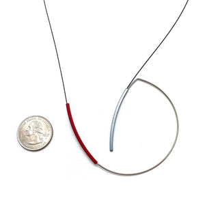 Playful Anodized Aluminum Swoop Collar-Necklaces-Ursula Muller-Pistachios