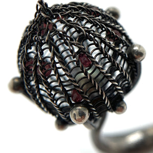 Pointed Crochet Pearl Ring-Rings-Sowon Joo-Pistachios