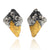 Pointed Swirling Earrings-Earrings-So Young Park-Pistachios