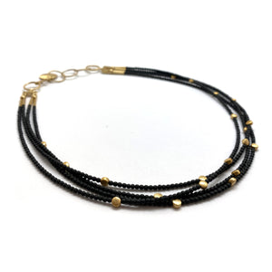 Polka Dot Hematite Necklace-Necklaces-Iza Design-Pistachios